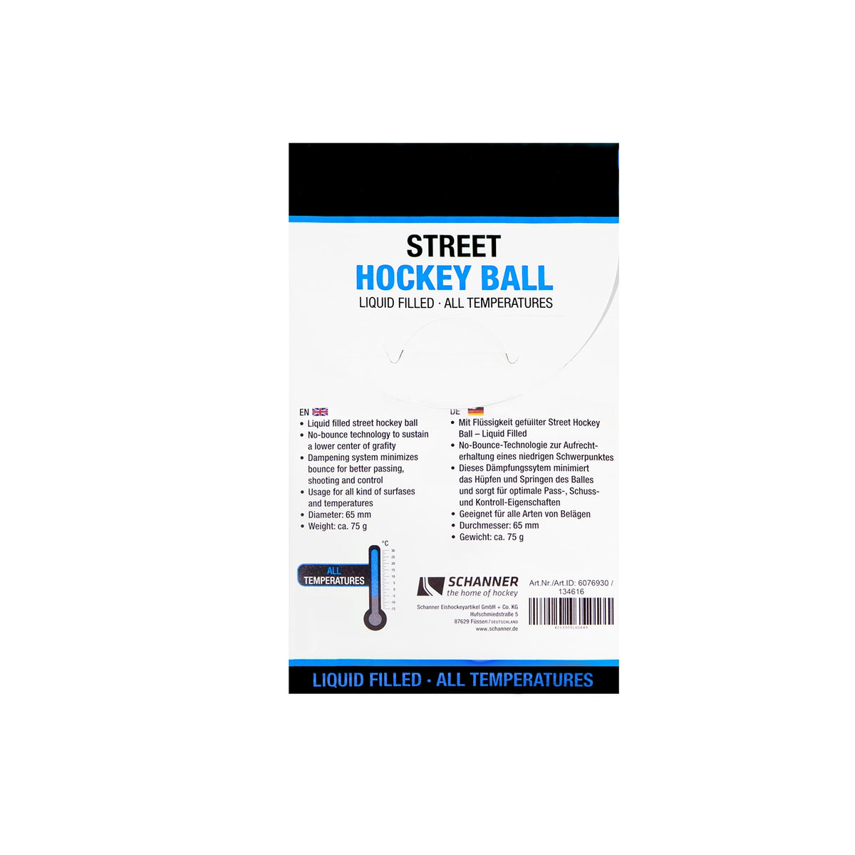 Base Streethockeyball - liquid filled - paper box